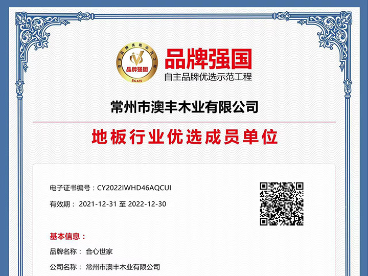 地板行业优选成员单位